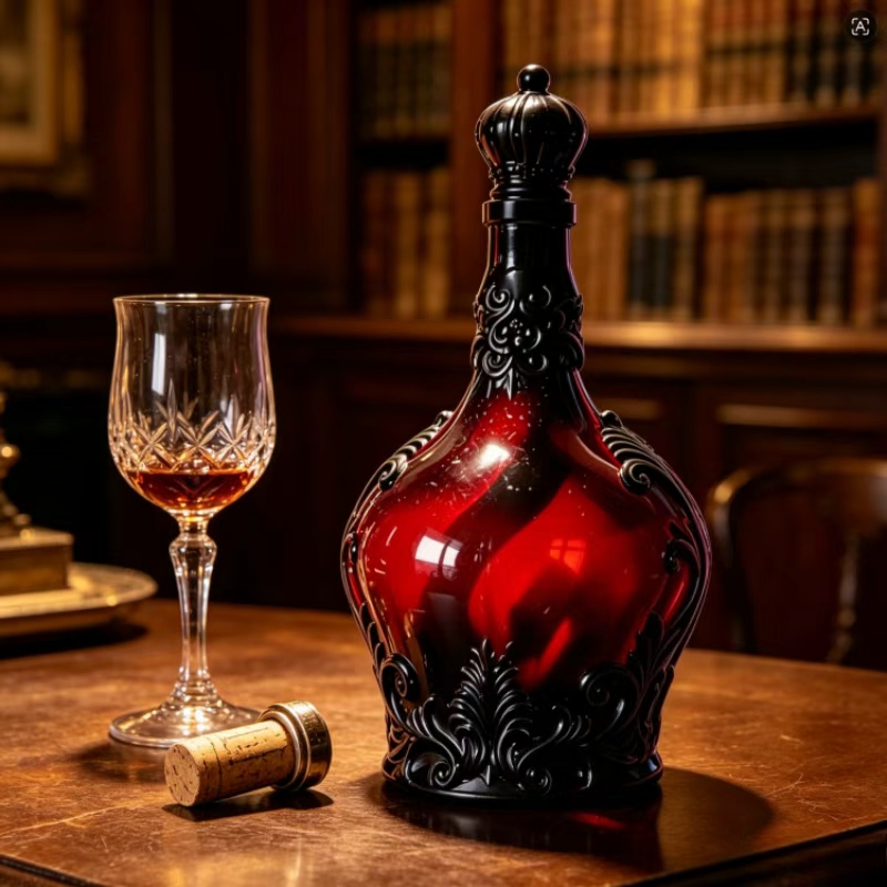 Ornate Embossed Crown Glass De - Home Bar Shelves review and price