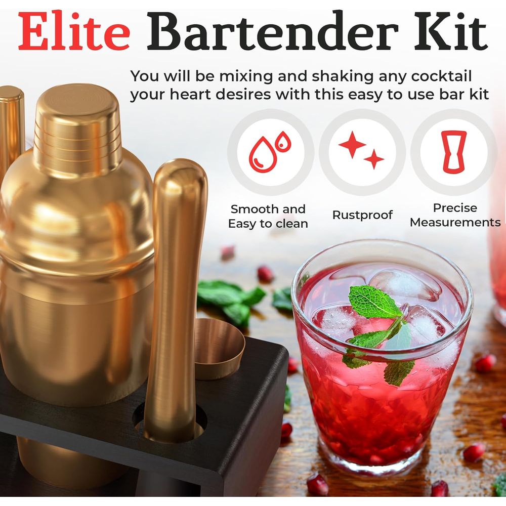 Cocktail Shaker Set: Bartender - Cocktail Recipe Book review and price