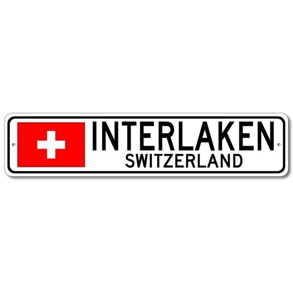 [2D Flat] Vintage Swiss Town A - Home Bar Signs review and price