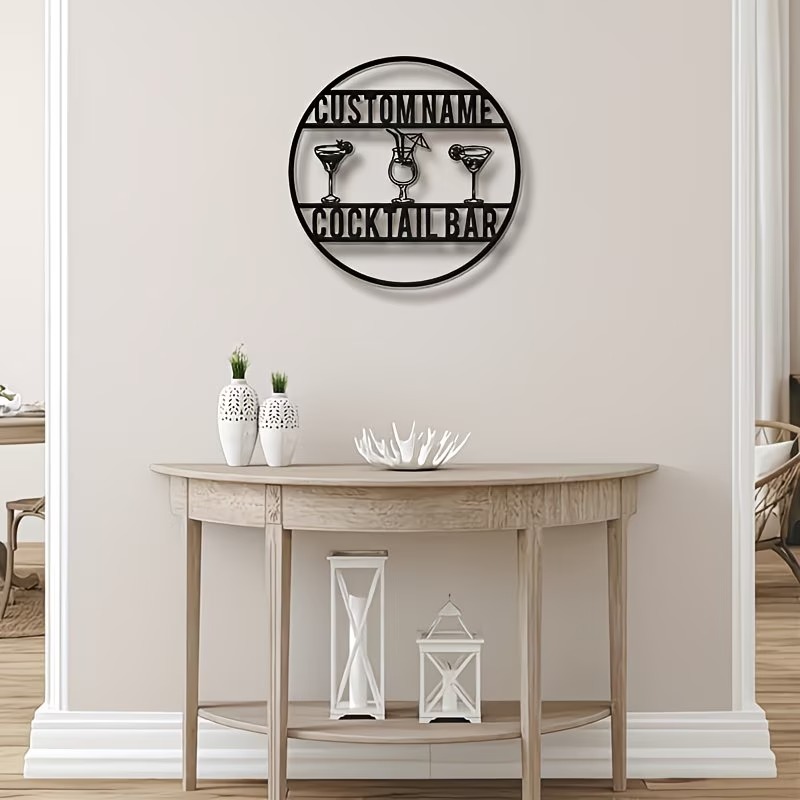 Custom Name Cocktail Bar Sign, - Home Bar Signs review and price