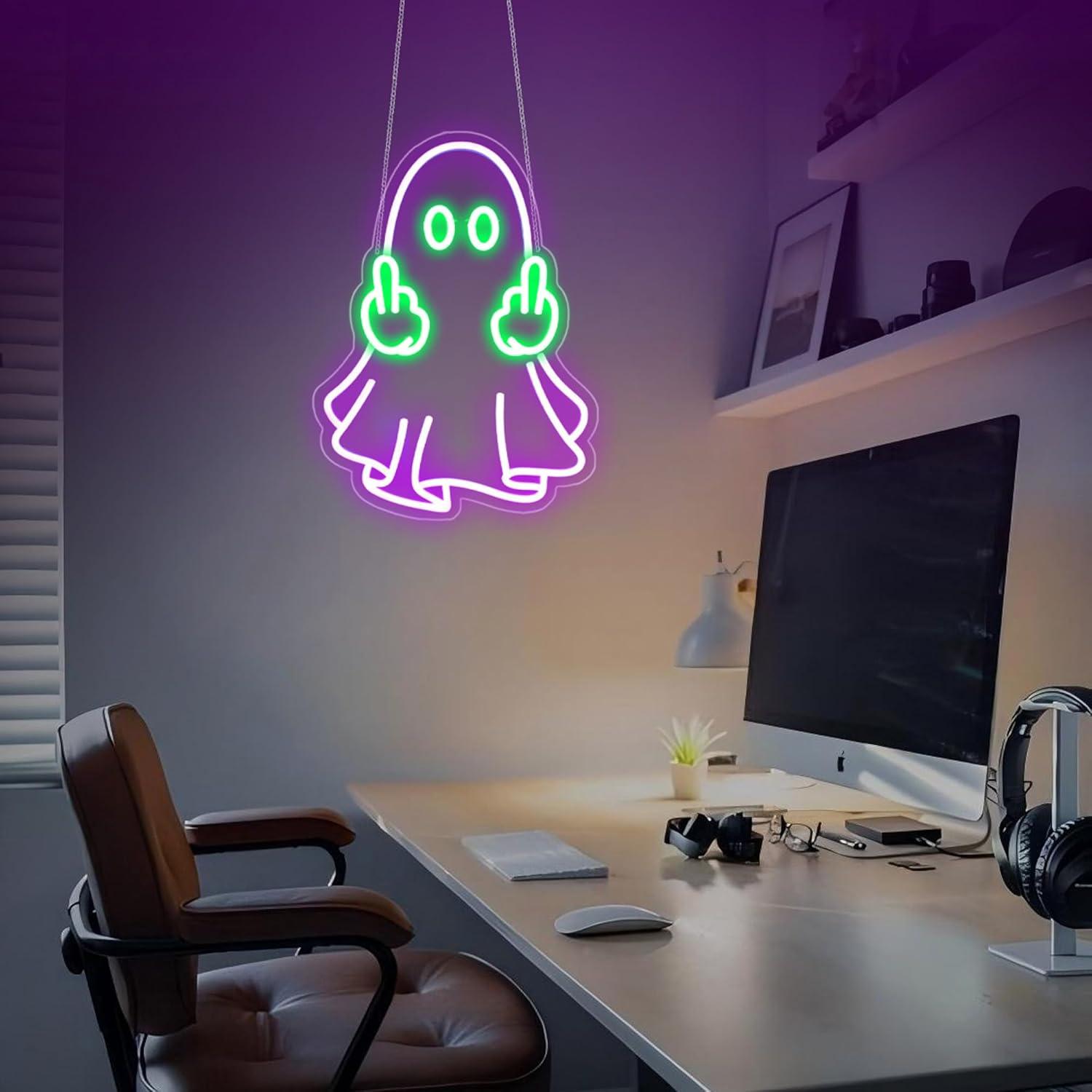 Ghost Neon Sign USB Powered LE - Home Bar Signs review and price