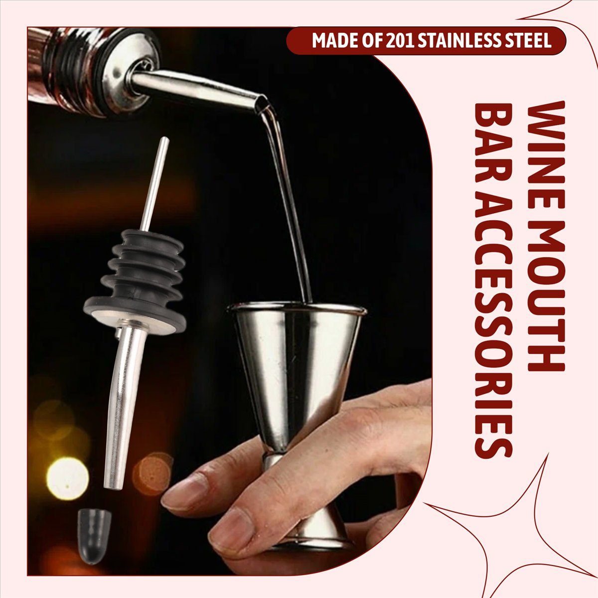 REST 6Pcs Stainless Steel Pour - Speed Pourer Cap review and price