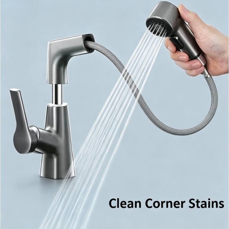 Pull-out faucet in bathroom, h - Home Bar Sink review and price