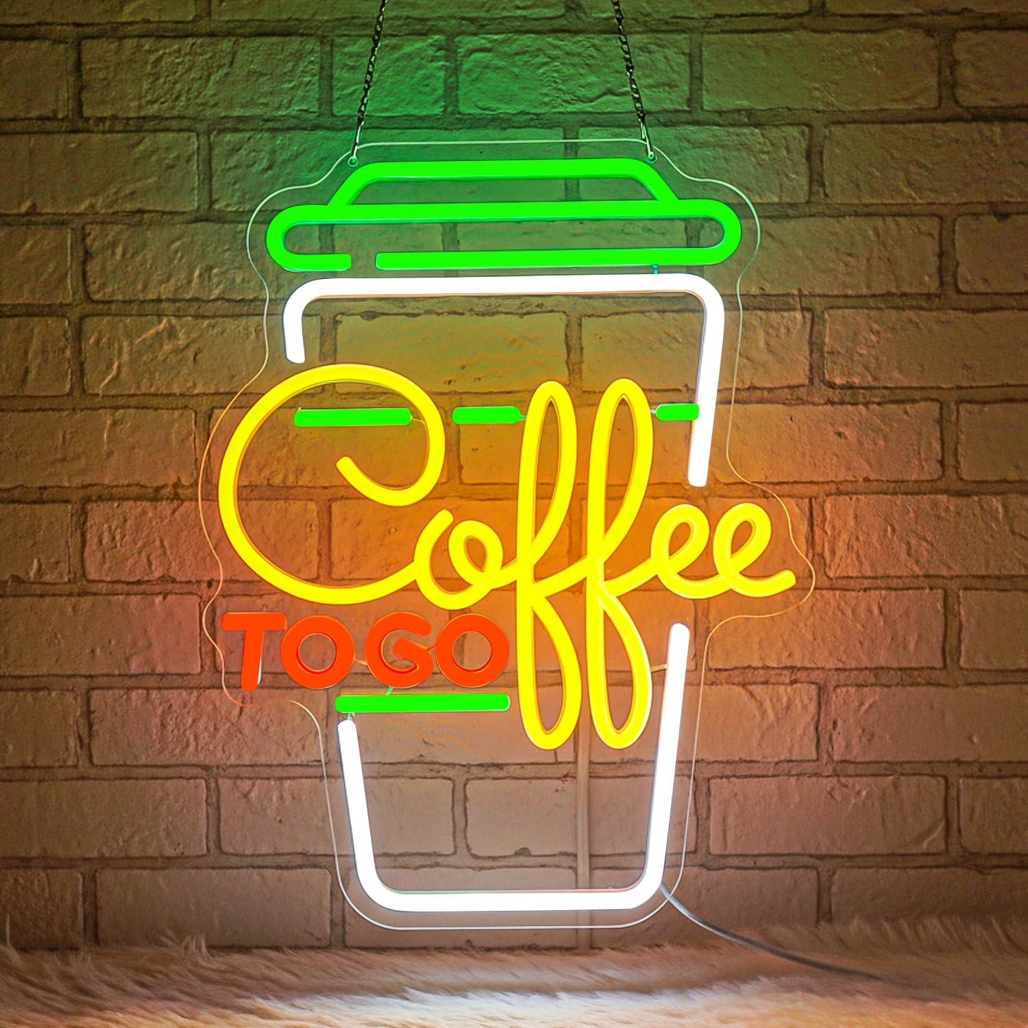 Coffee Neon Sign USB Dimmable  - Home Bar Signs review and price
