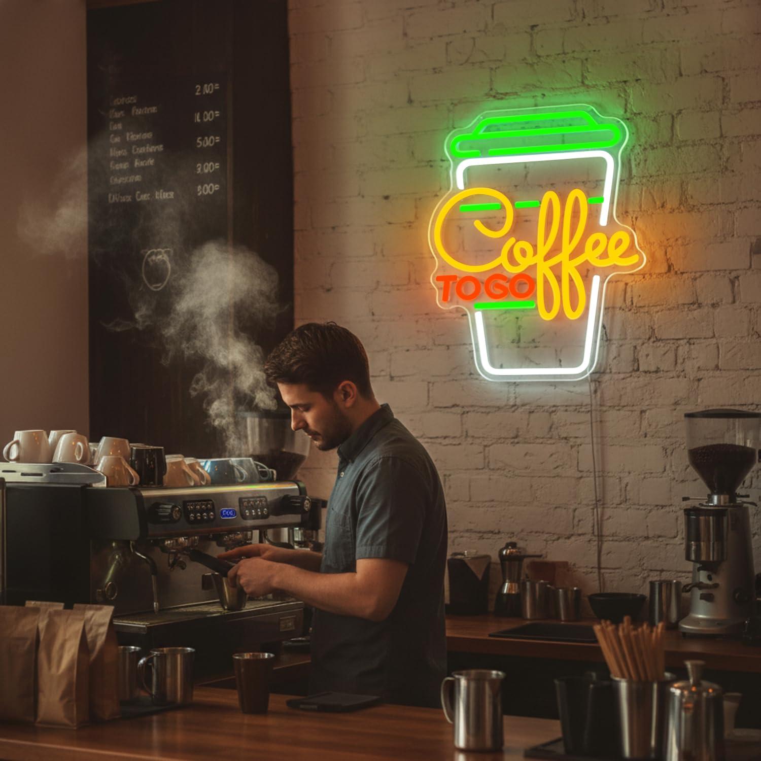 Coffee Neon Sign USB Dimmable  - Home Bar Signs review and price
