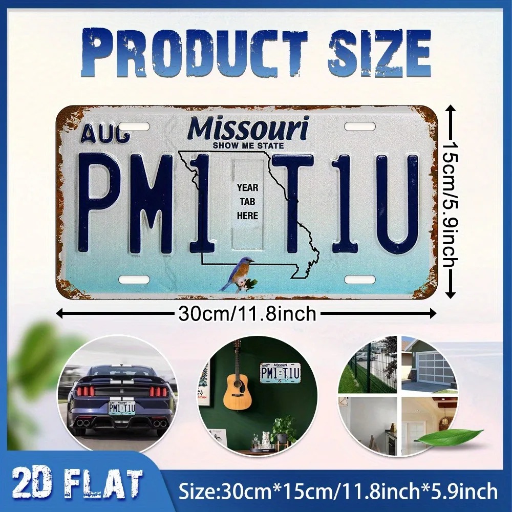2D Flat Retro Missouri Blue Bi - Home Bar Signs review and price