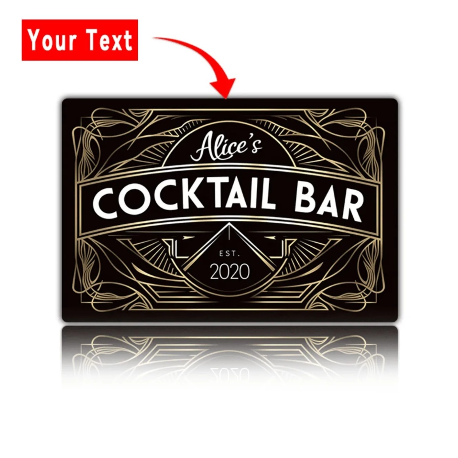 Personalized Art Deco Metal Wa - Home Bar Signs review and price