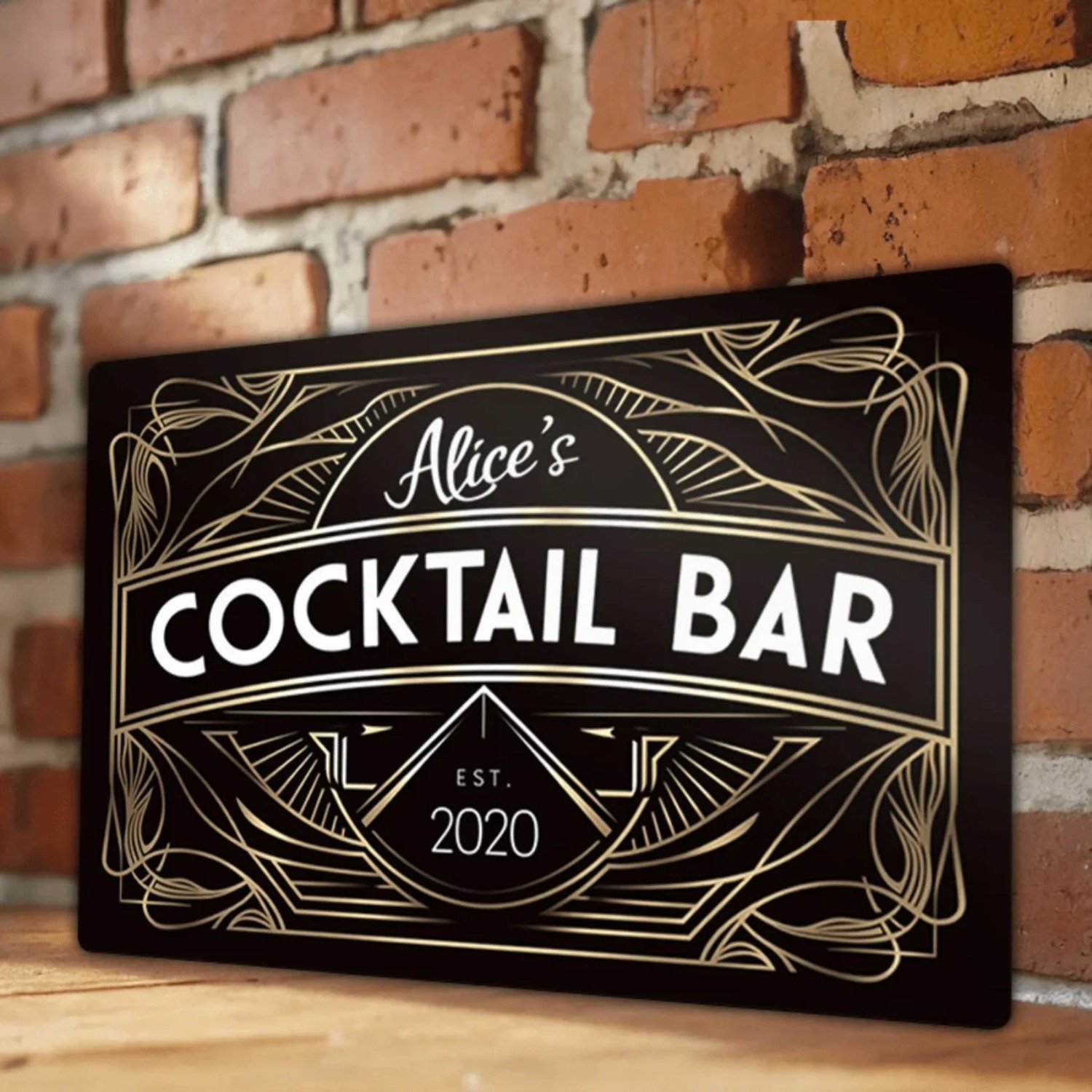 Personalized Art Deco Metal Wa - Home Bar Signs review and price