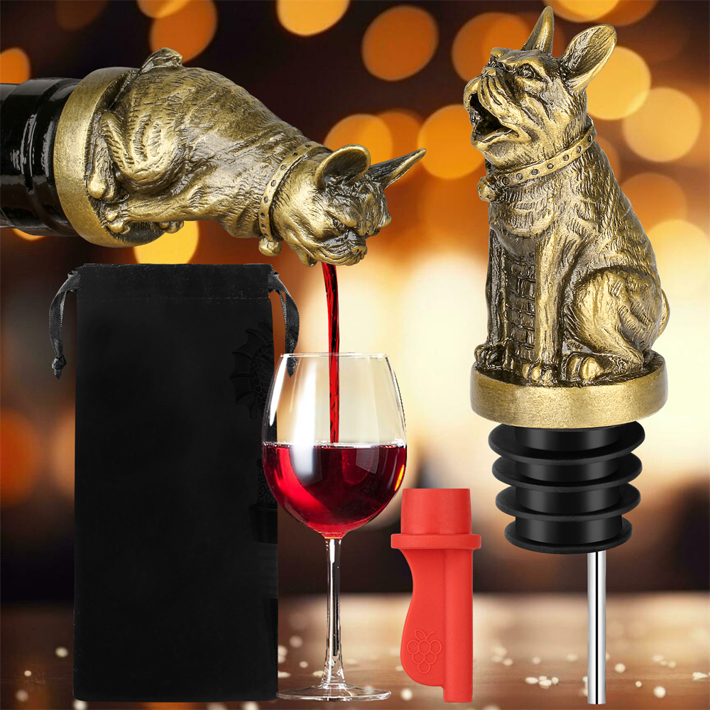 Cute French Bulldog Wine Pouer - Wine Preservation Pump review and price