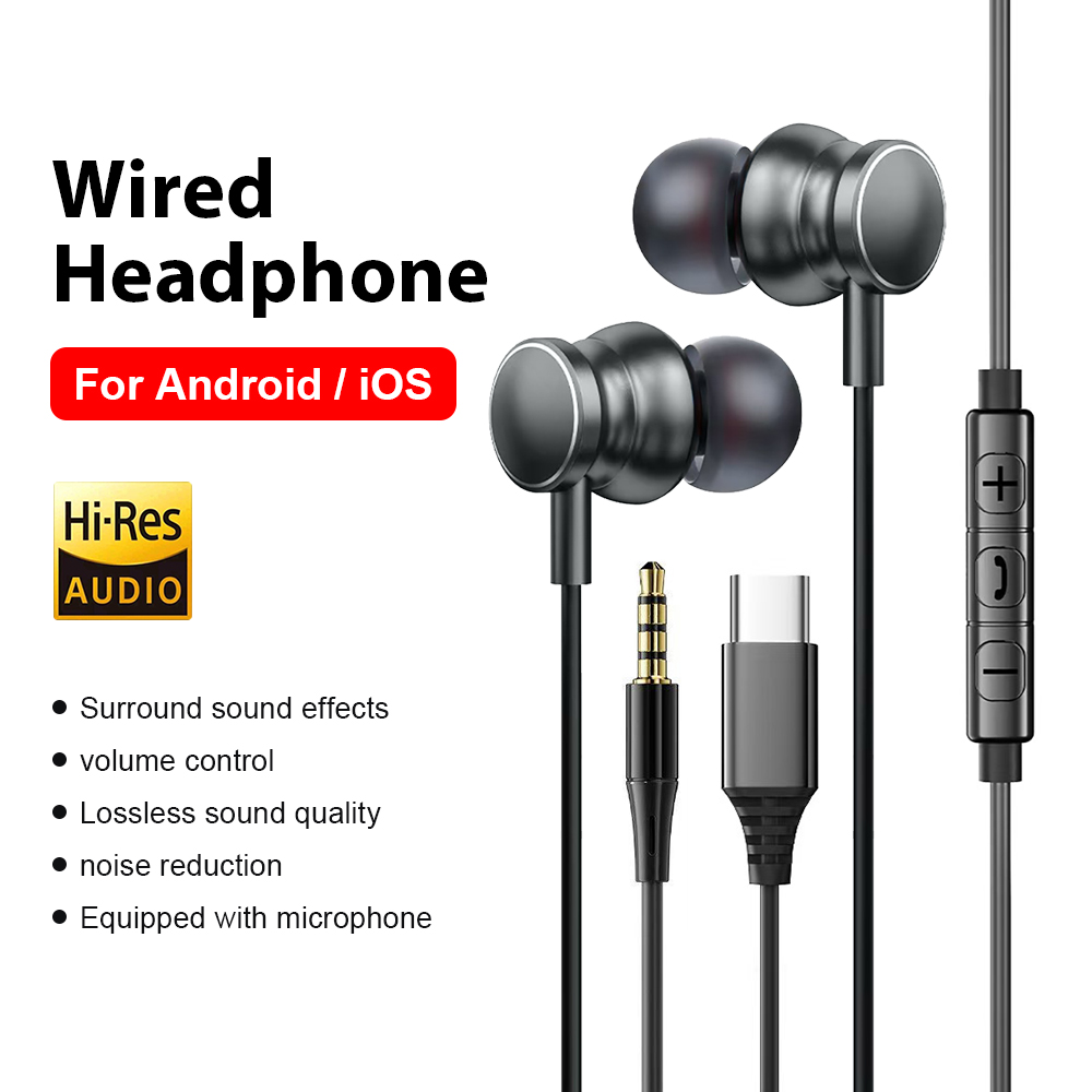 Type C Wired Headphones 3.5mm  - Home Bar Iphone review and price