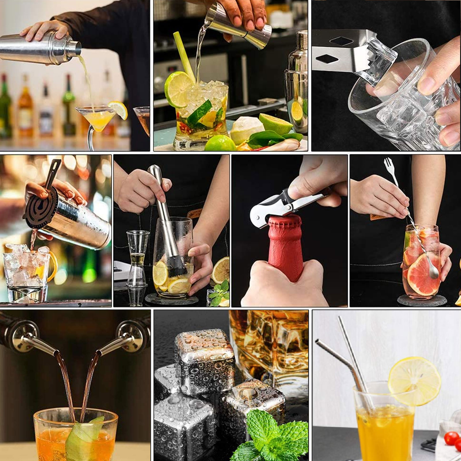 Cocktail Making Set Shaker Sta - Cocktail Recipe Book review and price